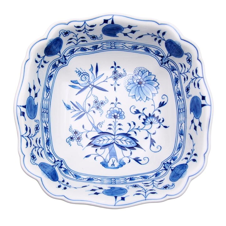 楽天市場】マイセン (Meissen) ブルーオニオン スクエア サラダボウル 