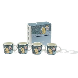 アラビア (ARABIA) ムーミン スノームーンライト 2021年冬季限定 ウィンター ミニマグ オーナメント 4ピースセット