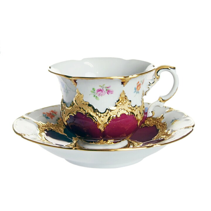 楽天市場】マイセン (Meissen) 金彩小花 パープルゴールド コーヒー 