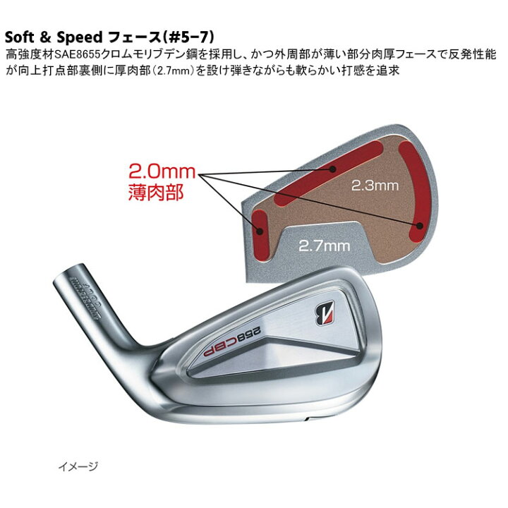 楽天市場】メーカーカスタムクラブ ブリヂストン 258CBP アイアン 5本 