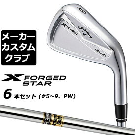 【メーカーカスタム】キャロウェイ X FORGED STAR 2024 右用 アイアン 6本セット (＃5-PW) Dynamic Gold スチールシャフト 日本正規品 Callaway