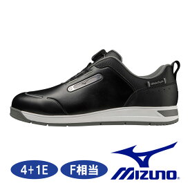 ミズノ ワイドスタイル WG ボア シューズ メンズ ブラック 4+1E F相当 51GQ2270 スパイクレス 防水 ゴルフ MIZUNO