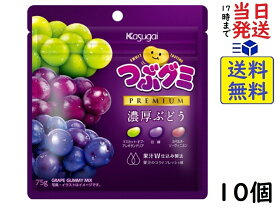 春日井製菓 つぶグミ premium 濃厚ぶどう 75g ×10個賞味期限2026/07