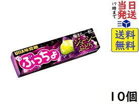 UHA味覚糖 ぷっちょスティック ジューシーぶどう 10粒 ×10個賞味期限2024/08