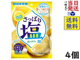 UHA味覚糖 さっぱり塩飴 塩レモン味 64g ×4個 賞味期限2025/02