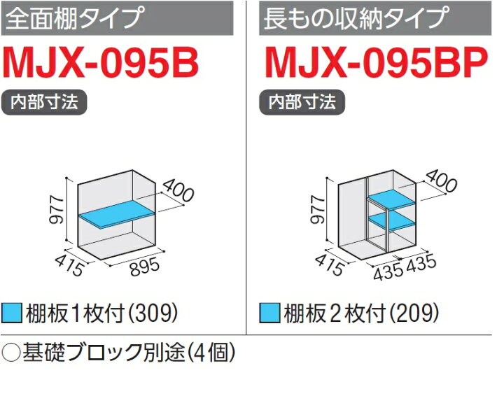 楽天市場】イナバ物置 シンプリーMJX-095B【全面棚タイプ】MJX-095BP 