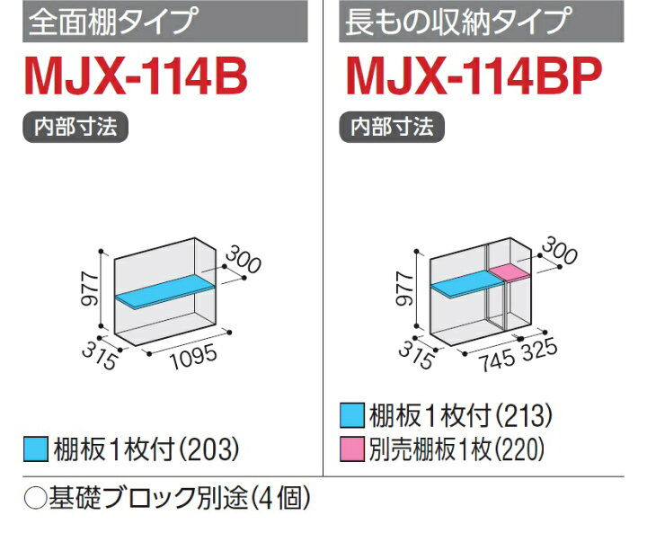 楽天市場】イナバ物置 シンプリーMJX-114B【全面棚タイプ】MJX-114BP 