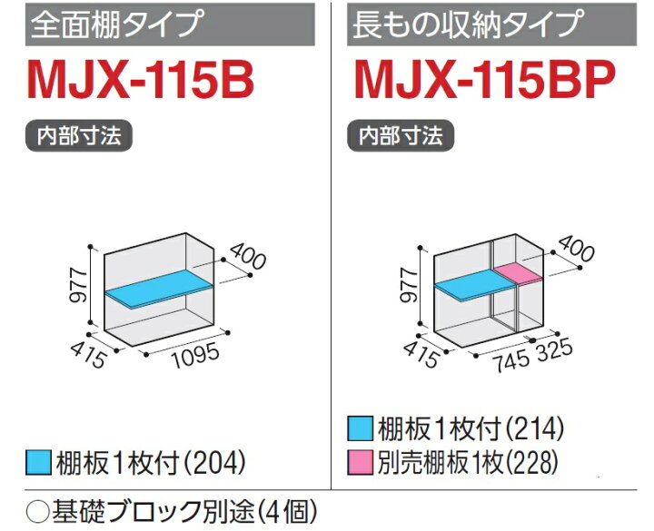 楽天市場】イナバ物置 シンプリーMJX-115B【全面棚タイプ】MJX-115BP 