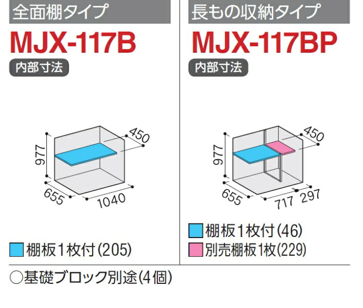 楽天市場】イナバ物置 シンプリーMJX-117B【全面棚タイプ】MJX-117BP 