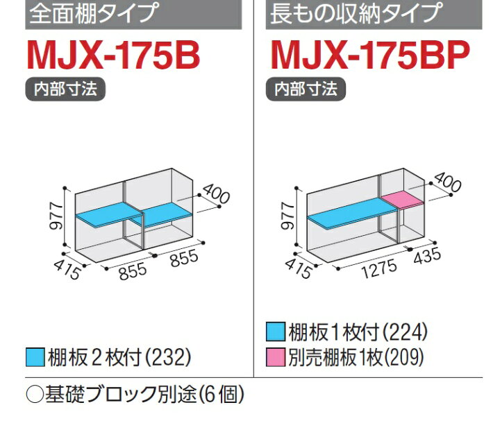 楽天市場】イナバ物置 シンプリーMJX-175B【全面棚タイプ】MJX-175BP 