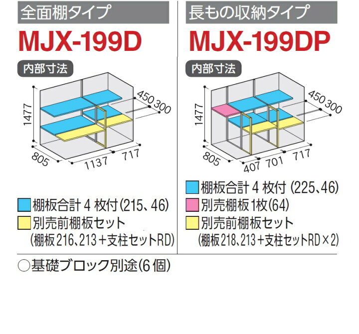 楽天市場】イナバ物置 シンプリーMJX-199DP【長もの収納タイプ】物置き 
