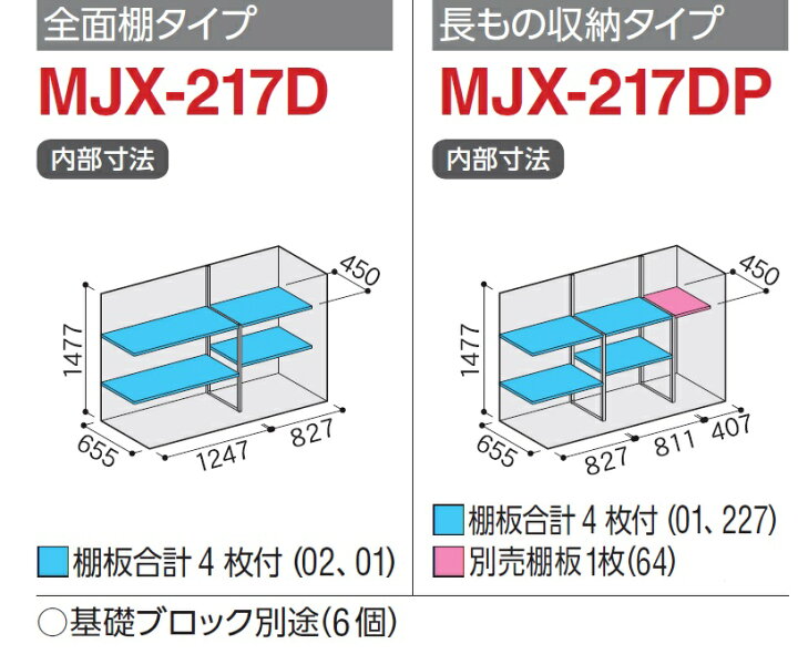 楽天市場】イナバ物置 シンプリーMJX-217D【全面棚タイプ】物置き 小型 