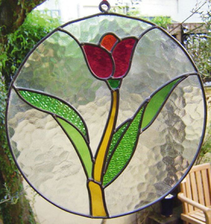 楽天市場】ステンドグラス チューリップ丸（87054）（ジャービス商事 