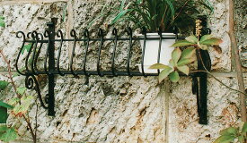 フラワーバルコニー N-10-2040型（35308）（ジャービス商事）エクステリア　ガーデン用品　ガーデニング用品　ウォールデコレーション　フラワーラック　園芸　アイアン