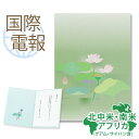 楽天市場 海外へ電報を送る お悔やみ電報 弔電 紙素材カード 303 蓮華 電報屋のエクスメール 楽天市場店