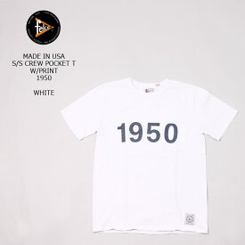 FELCO (フェルコ) MADE IN USA S/S CREW POCKET T W/PRINT 1950 - WHITE プリント Tシャツ メンズ