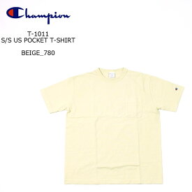 CHAMPION (チャンピオン) T-1011 S/S US POCKET T-SHIRT - BEIGE ポケットTシャツ メンズ