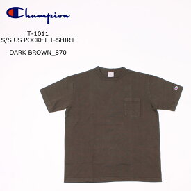 CHAMPION (チャンピオン) T-1011 S/S US POCKET T-SHIRT - DARK BROWN ポケットTシャツ メンズ