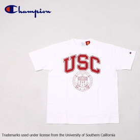 CHAMPION (チャンピオン) T-1011 S/S US PRINT T-SHIRT USC - WHITE プリントTシャツ メンズ