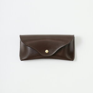BEORMA LEATHER COMPANY (xI[}U[Jpj[) BRIDLE LEATHER SPECTACLE CASE - DARK BROWN uChU[ KlP[X