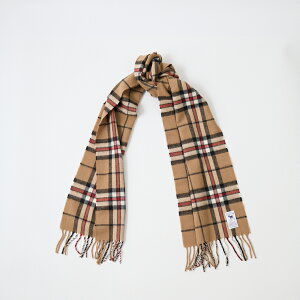 HILL TOP BRAND (�q���g�b�v �u�����h) 100�� LAMBSWOOL 30cm×185cm SCARF - CAMEL THOMPSON