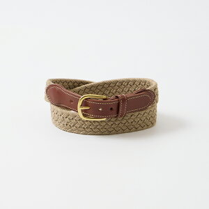 LEATHERMAN BELT (���U�[�}���x���g) THE MACRAME W/STITICHED TABS STITICHED TAB WITH ROUNDED HATNESS BUCKLE - KHAKI �����Y �A�����J�� �x���g