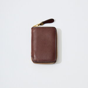 KC'S LEATHER CRAFT (�P�C�V�C�Y���U�[�N���t�g) MINI ROUND ZIP WALLET VINTAGE HORSE - CHOCOLATE �~�j�E�H���b�g �z�[�X���U�[
