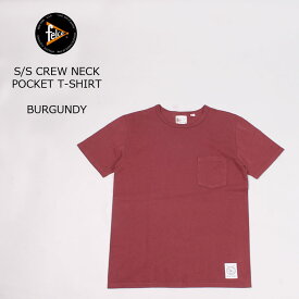 FELCO (フェルコ) S/S CREW NECK POCKET T SHIRT - BURGUNDY 無地 Tシャツ メンズ