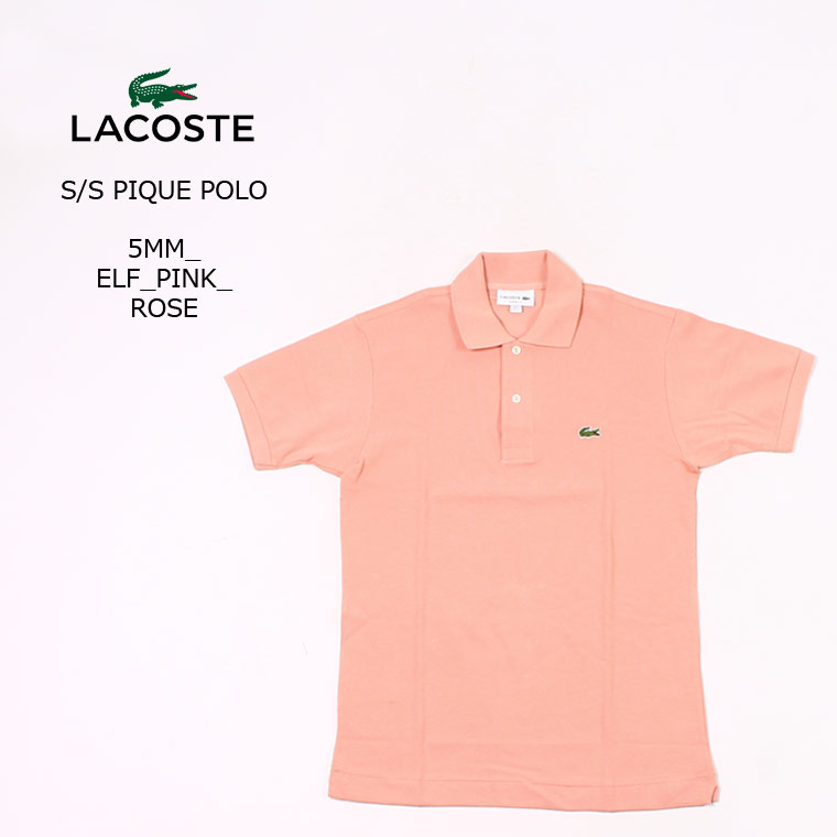 [並行輸入品] FRANCE LACOSTE (フランスラコステ) S/S PIQUE POLO - 5MM ELF PINK ROSE フララコ  ポロシャツ メンズ | Explorer