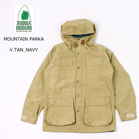 【Spring Outer Fair】SIERRA DESIGNS (シェラ デザインズ) MOUNTAIN PARKA - V.TAN_NAVY マウンテンパーカー メンズ