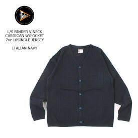 FELCO (フェルコ) L/S BINDER V NECK CARDIGAN W/POCKET 7oz 18SINGLE JERSEY - ITALIAN NAVY カーディガン メンズ