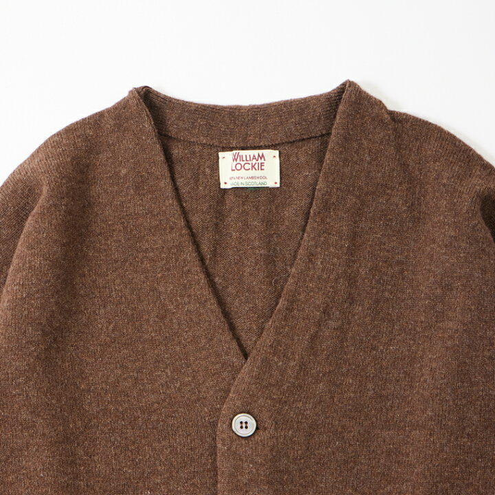 楽天市場】WILLIAM LOCKIE (ウィリアム ロッキー) LAMBSWOOL CARDIGAN 