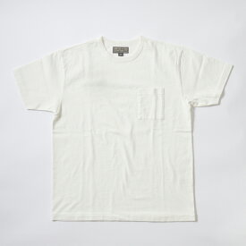 EMPIRE & SONS (エンパイア アンド サンズ) S/S CREW POCKET TEE US COTTON SINGLE STITCH - OFF WHITE Tシャツ 無地 メンズ