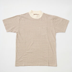 �y�Ώۃ{�[�_�[T�V���c2���w���Ńm�x���e�B�v���[���g�zFELCO (�t�F���R) S/S MOCK NECK NARROW STRIPE POCKET T - ECRU NATURAL RIB T�V���c �����Y�f