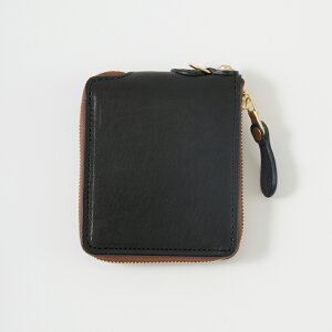 KC'S LEATHER CRAFT (PCVCYU[Ntg) ROUND ZIP BILLFORD - VINTAGE HORSE - BLACK EHbg z[XU[