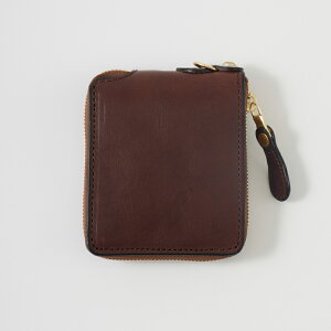 KC'S LEATHER CRAFT (PCVCYU[Ntg) ROUND ZIP BILLFORD - VINTAGE HORSE - CHOCOLATE EHbg z[XU[