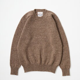 JAMIESON'S (ジャミーソンズ) 3PLY PLAIN SADDLE SHOULDER CREW NECK - 107 MOGIT クルーネック ニット セーター メンズ
