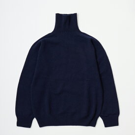 HARLEY OF SCOTLAND (ハーレーオブスコットランド) POLO NECK SWEATER 90% MERINO WOOL 10% CASHMERE - NOTTE