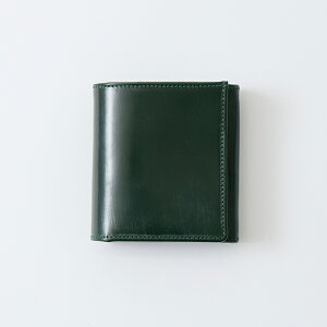 BEORMA LEATHER COMPANY (�x�I�[�}���U�[�J���p�j�[) BRIDLE LEATHER COMPACT WALLET - GREEN �u���C�h�����U�[ �R���p�N�g�E�H���b�g ���z