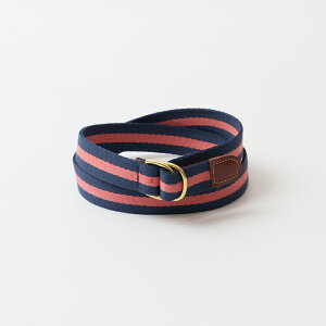 LEATHERMAN BELT (���U�[�}���x���g) SURCINGKLE D RING BELT LEATHER FINISH W/BRASS BUCKLE - NAVY_SAIL RED �����Y �A�����J�� �x���g