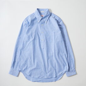WORKERS (ワーカーズ) PULLOVER BD SHIRT COMBED LIGHT OX - BLUE プルオーバーシャツ メンズ