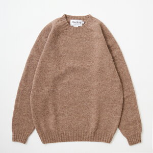 HARLEY OF SCOTLAND (�n�[���[�I�u�X�R�b�g�����h) PURE NEW WOOL SADDLE SHOULDER CREW NECK SWEATER - TUNDRA �N���[�l�b�N �Z�[�^�[ �j�b�g