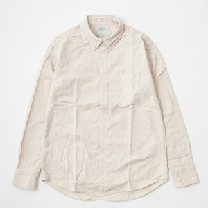 KEATON CHASE USA (L[g`FCXUSA) L/S MODIFIED CLASSIC FIT BD SHIRT PREMIUM OXFORD - BEIGE IbNXtH[hVc Y