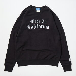 CALIFOLKS (JtH[NX) MADE IN CALIFORNIA COMFORT WASH CREW NECK SWEAT SHIRT - BLACK XEFbg g[i[ Y