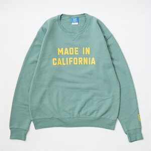 CALIFOLKS (JtH[NX) MADE IN CALIFORNIA COMFORT WASH CREW NECK SWEAT SHIRT - GREEN XEFbg g[i[ Y