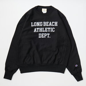 CALIFOLKS (JtH[NX) CHAMPION REVERSE WEAVE CREW NECK SWEAT LONG BEACH - BLACK XEFbg g[i[ Y