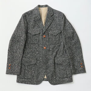 y|bvAbvCxgԌ̔ 119܂ŁzBARNSTORMER (o[Xg[}[) BRITISH WOOL TWEED SAFARI JACKET - GREY E[cC[h Tt@WPbg Y