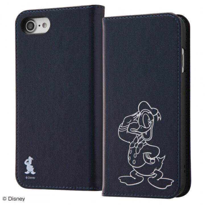 楽天市場 Iphone Se 第二世代 8 7 手帳型 ケース ディズニー ワンポイント ドナルドダック かわいい ストラップホール カードポケット ホワイトデー エクスプレスジャパン