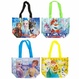 ＼全商品ポイント5倍／ ミニトートバック アナと雪の女王 選べる4種類 ディズニー キャラ かわいい 不織布生地 持ち手のカラー4色 トートバッグ