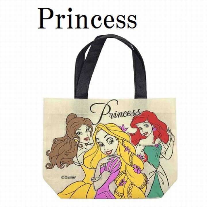 楽天市場 ミニトートバック ディズニー プリンセス かわいい 選べる4種類 キャラクター 不織布生地 丈夫 エクスプレスジャパン